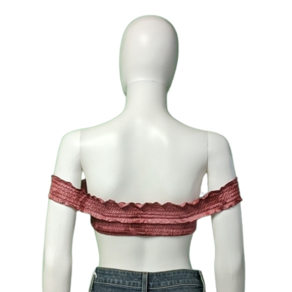 Blue Life Scrunched Off The Shoulder Top Sunset Tie Dye, XS - Picture 6 of 11